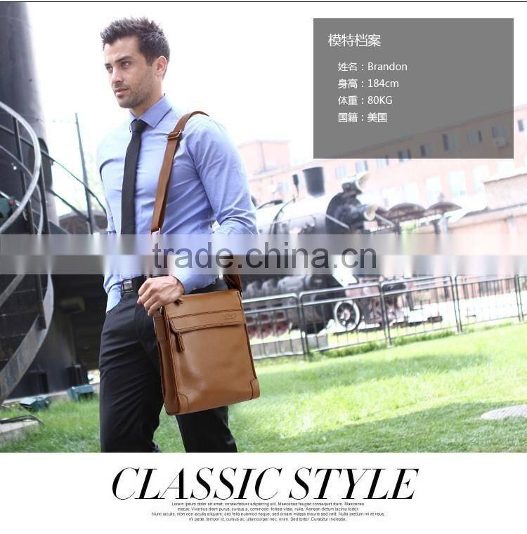 Mens laptop messenger bag genuine leather sling shoulder bag