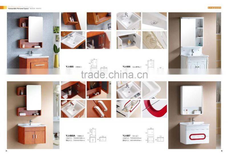 Simple design! waterpproof solid wood low price modern bathroom cabinet