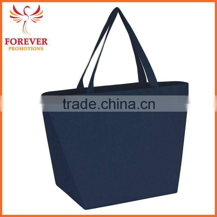 Custom Logo Printed Shopping Tote Recyclable Budget Reusable Green Non-woven Tote Shopping Bag