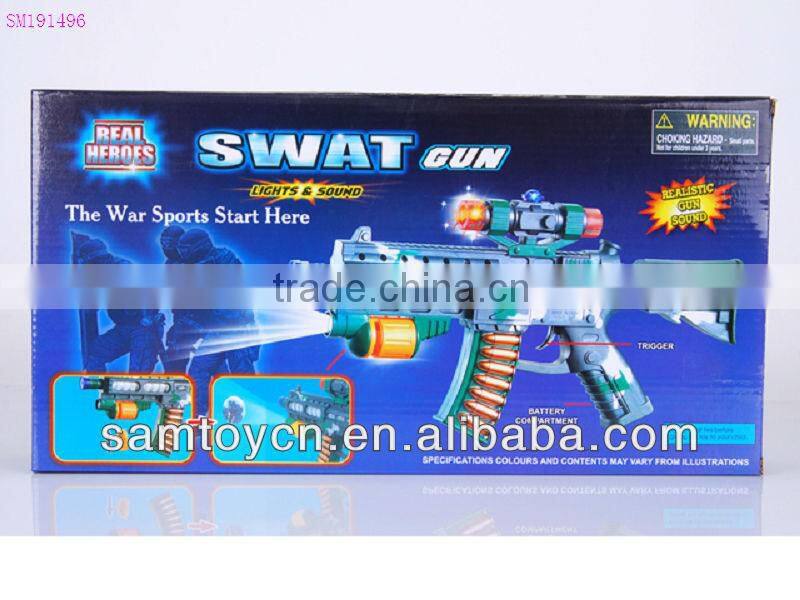 Battery operated plastic sniper rifle toy gun