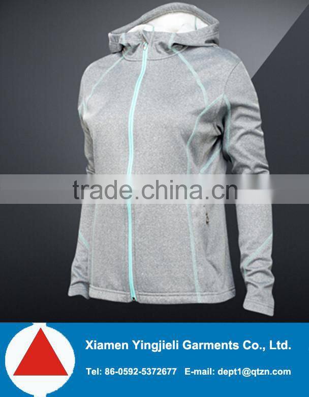 2014 Without hood fashion polar fleece jacket with elastic cuff