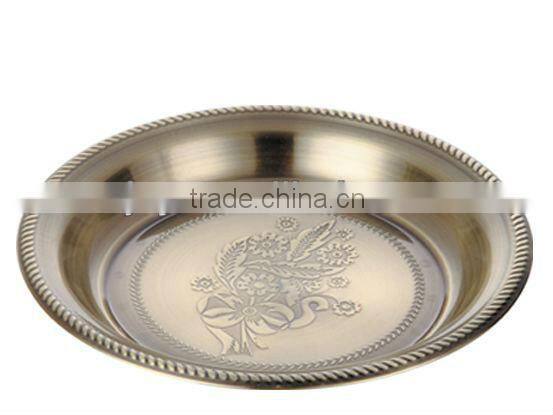 Stainless Steel Thai-Style Embossing Round Metal Plates