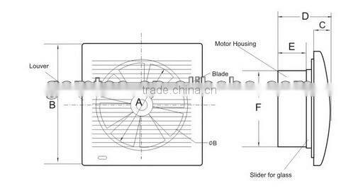 High-end Apperance Chrome Plating Plastic Bathroom Suction Fan
