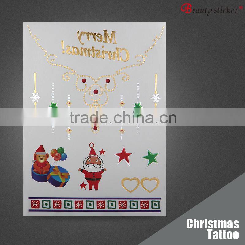 Festival Metallic Christmas Temporary Tattoo