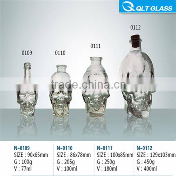 Decorative Creative Skull Crystal Glass Candle Jar