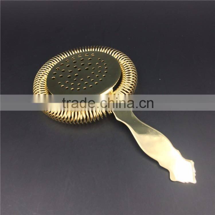 2016 new style smooth handle cocktail strainer,ice strainer,stainless steel ice strainer