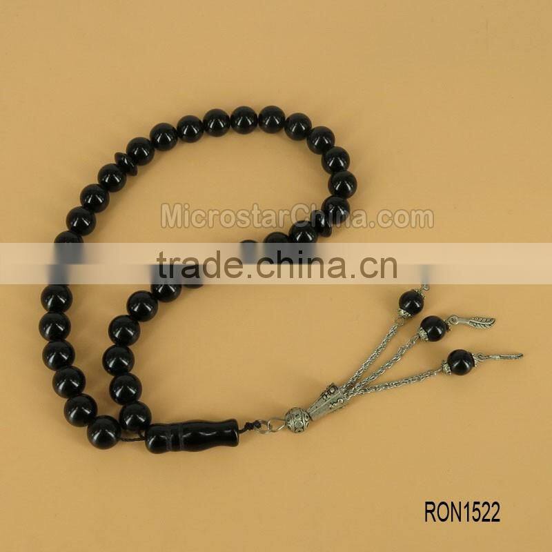 33pcs 8mm Jasper Stone Silver Tassel Prayer Beads Tespih Tesbih Tasbeen Beads