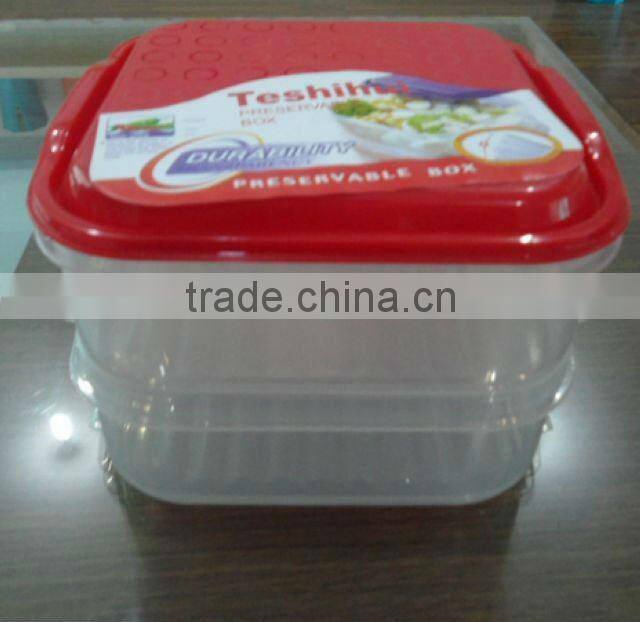 4 layers a set rectangle plastic food container