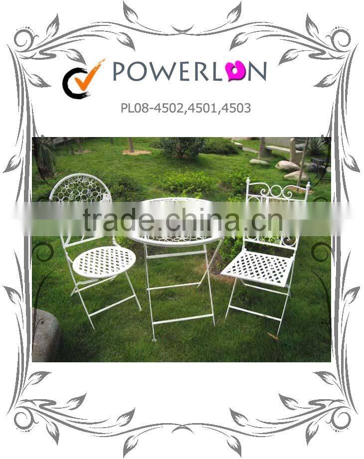 Discounted Antique Folding Wrought Iron Garden Chair Outdoor Furniture For Home Patio Backyard J14M TS05 G00 X00 PL08-6230CP