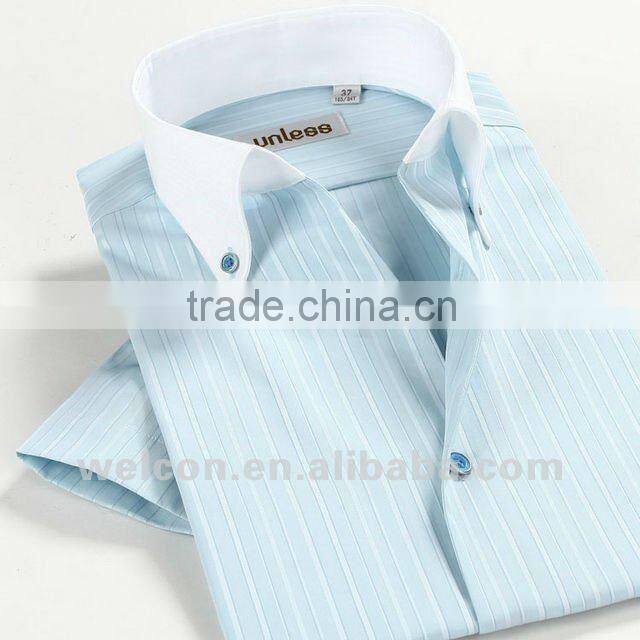 100% cotton stylish Italian style long sleeve latest design fashion business dress white men's brand shirt