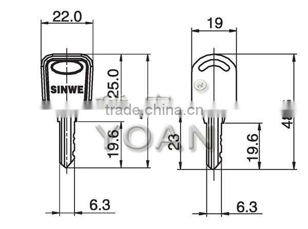 door magnetic lock of rod control lock