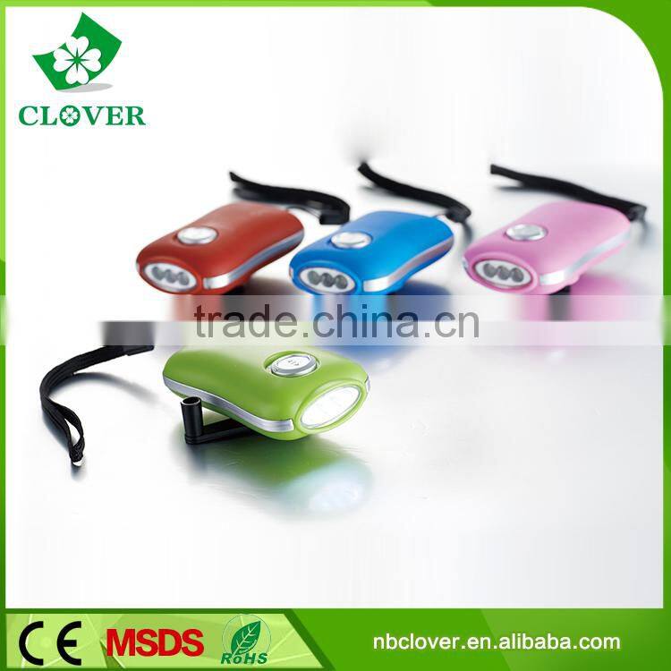 Cheap Price ABS 3 LED Hand Crank Emergency Dynamo Flashlight For Lighting