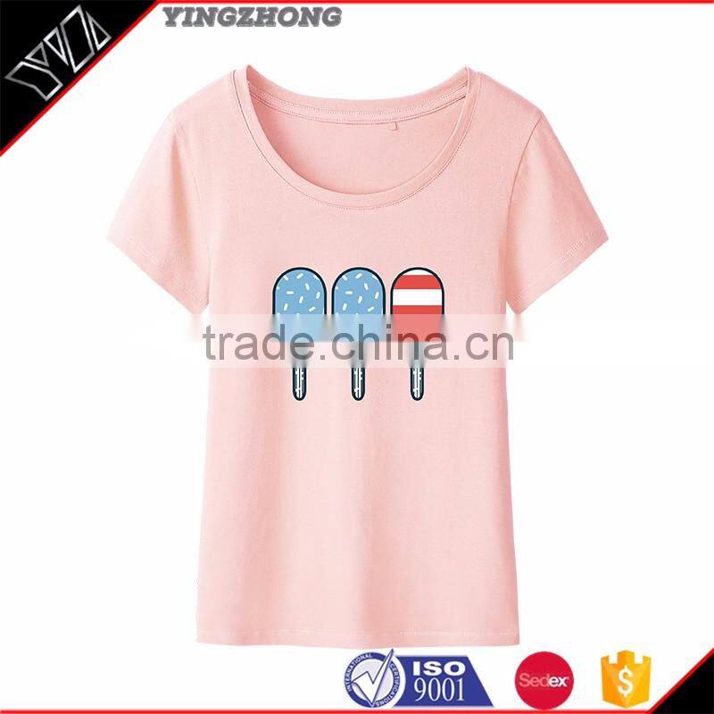 manufacturer china custom women's clothing cotton loose bluk t- shirt printer for sale