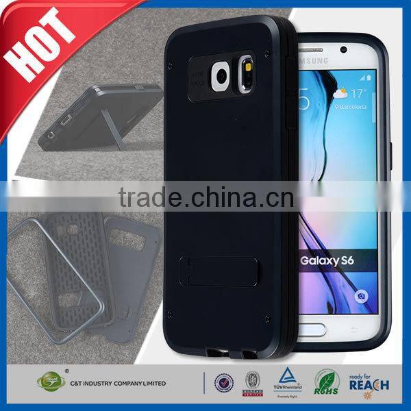C&T Trending pink hot products combo hard case for samsung galaxy s6