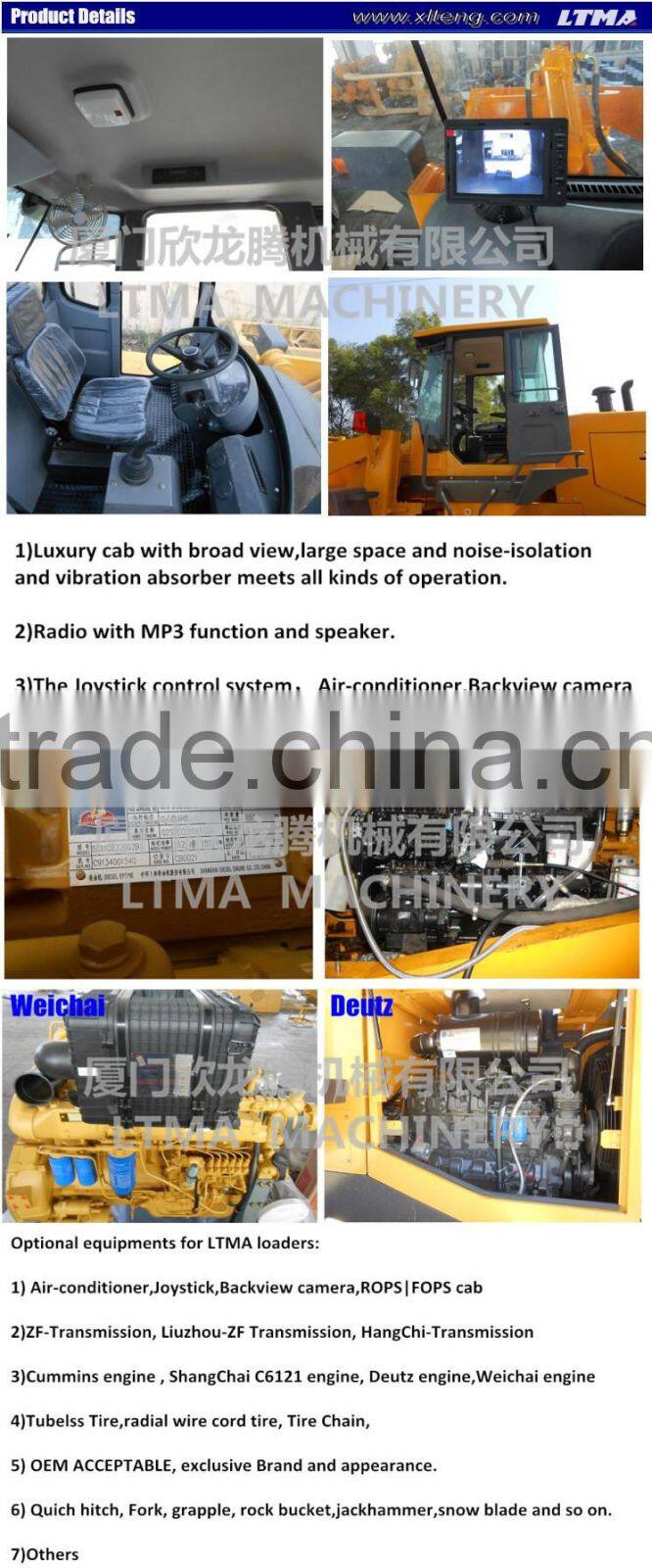 Earth moving machine LTMA 3 ton front end loader