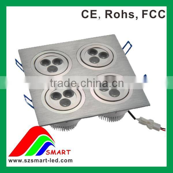 AC100~240V aluminum housing 3.3W square led downlight