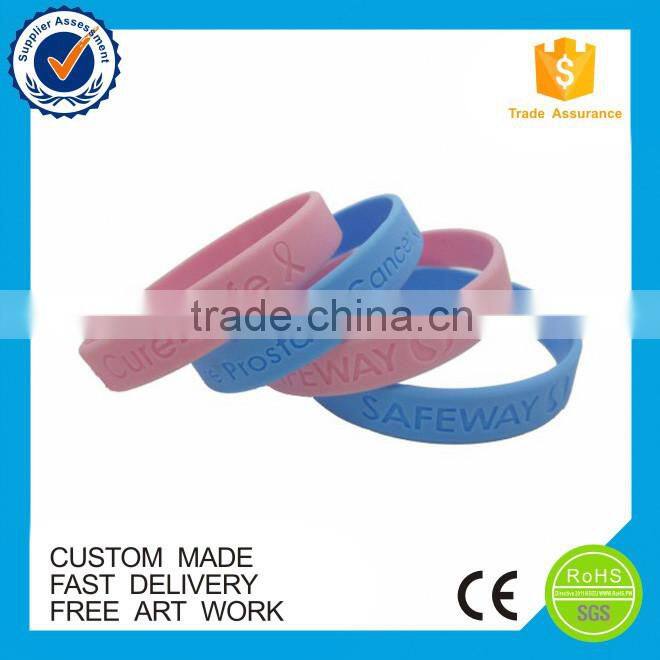 Selected new design free silicone wristbands