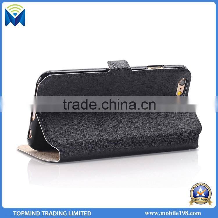 Hot Sale Mobile Phone Case Kickstand Flip Leather Case for Samsung Galaxy S6 Edge Plus