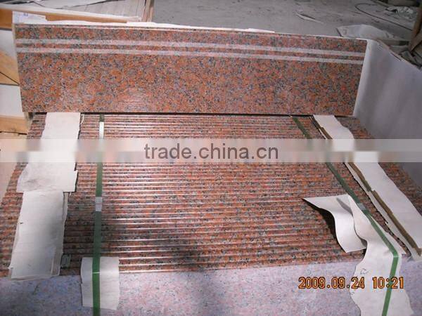 Chinese Natural Polished White Granite Stair
