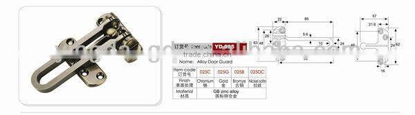 zinc alloy hotel security door guard
