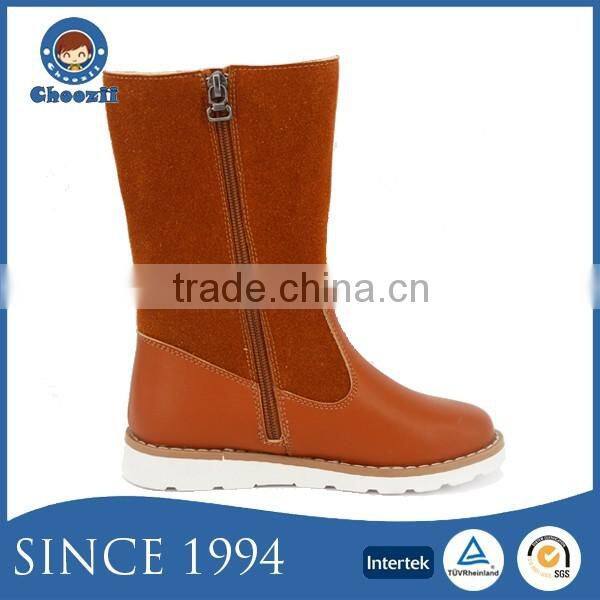 Choozii Flat Heel Girls Fashion Suede Thigh High Boot with Side Zipper