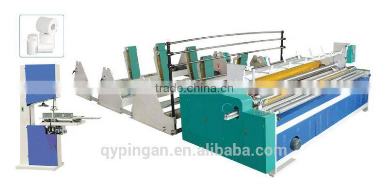 Full-automatic Edge-trimming Tail-gluing Embossing Rewinding and Perforating Toilet Paper Machine