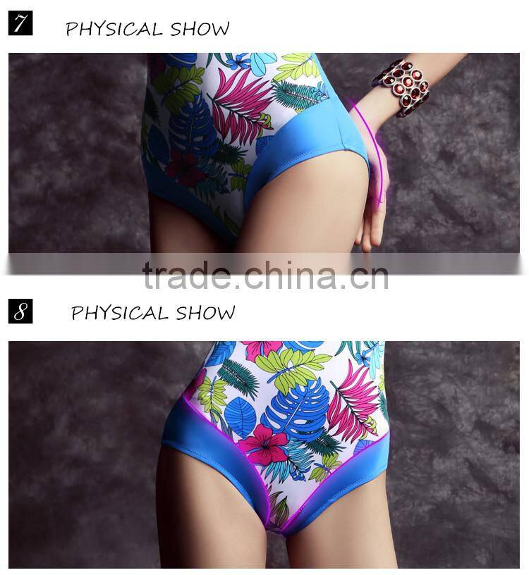 Balneaire one set free shipping digital print sexy women's swimming suit