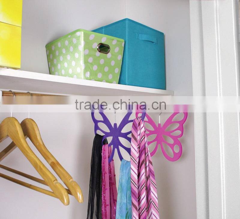 Butterfly Scarf Hanger, Tie Holder Organizer, Velvet Coated