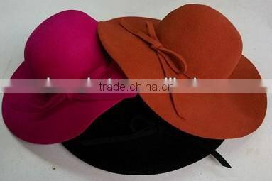factory direct sale fashion wool felt floppy hat with big brim