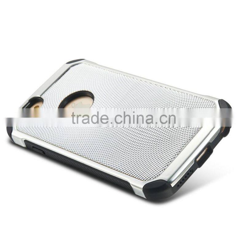 Electroplating Metal Cover Hybird TPU+PC Hard Case Shockproof Armor Back Case for iPhone 6 6s 6s Plus Samsung s7 s7edge