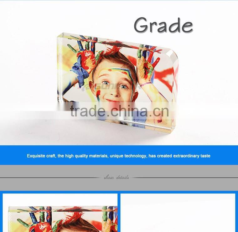 Hotsale L150*H100*W20mm smooth angle square blank sublimation 3d photo crystal