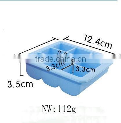 Wholesale Custom Personalized Silicone Ice Cream Cube Tray with Lid