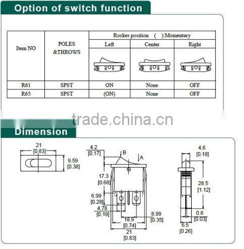 R6 Series Rocker Switch