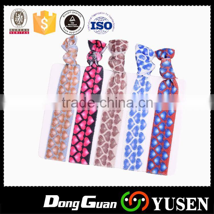 Hot Selling Printed Logo Hair Band Custom Hair Tie