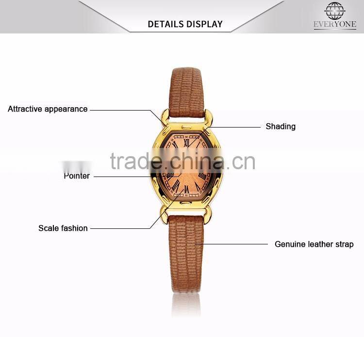 2016 Fashion vintage women watch Genuine leather waterproof women watch lady
