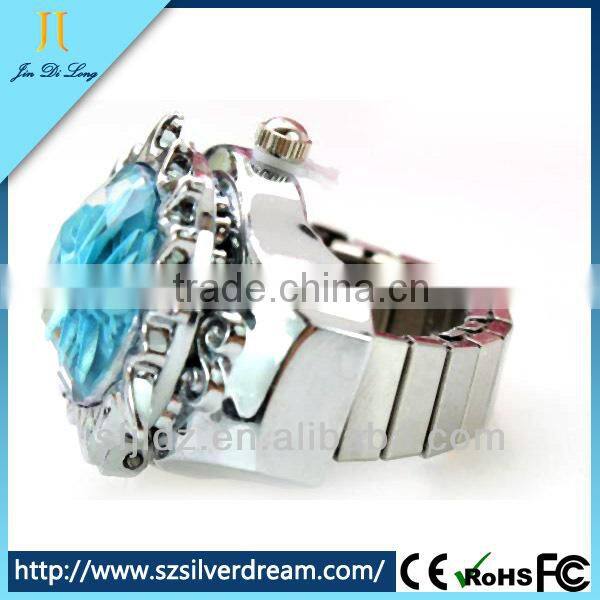New Arrival Elegant Watch Black Pearl Ring Finger Ring Watch