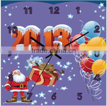 Festival gift MDF oil painting popular cheap wall clock