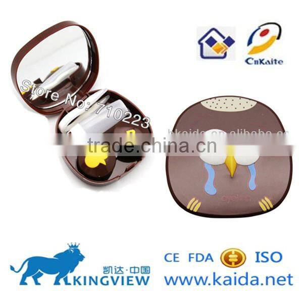 Kaida colorful somber hanhao bird of contact lens mate box, contact lens case