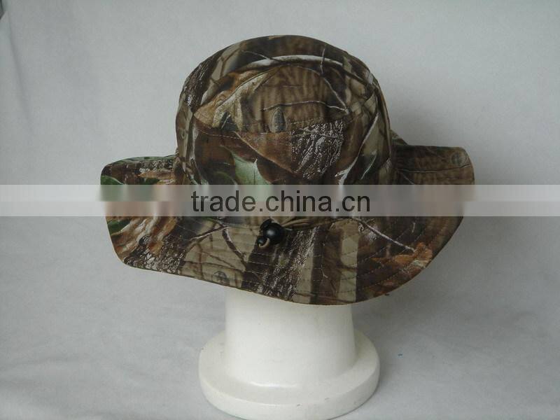 OEM Wholesale Custom Camo Bucket Cap/Hat Camo Fishman Cap/Hat High Quality