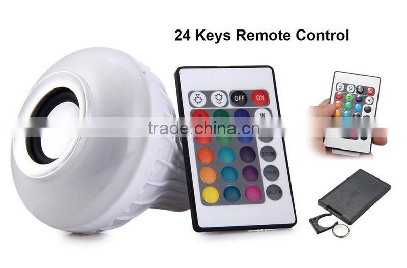 Wireless Bluetooth Speaker +12W RGB Bulb E27 LED Lamp 100-240V 110V 220V Smart Led Light Music Player Audio with Remote Control