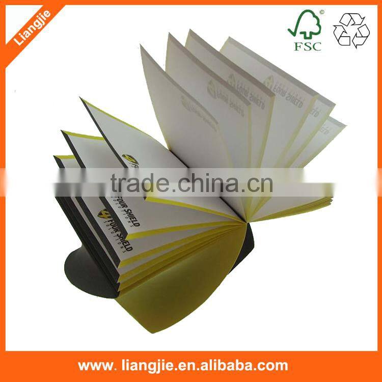 Memo pad with plastic holder, notepad with printing plastic holder