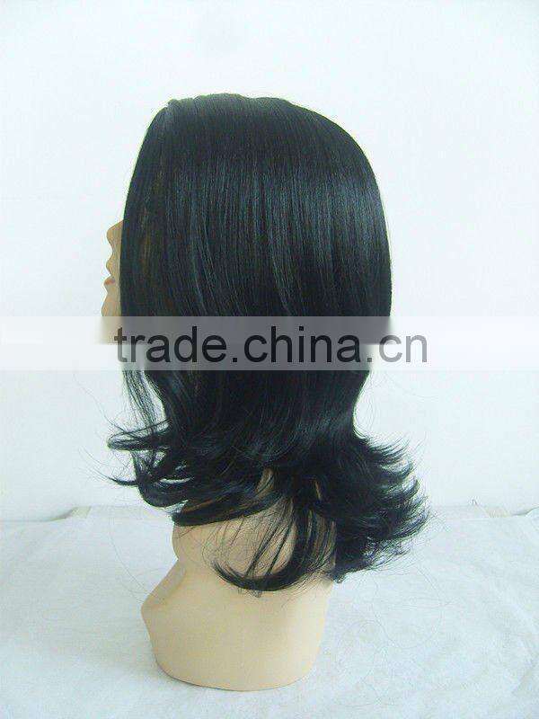 Elegant Synthetic Black Wigs For White Women