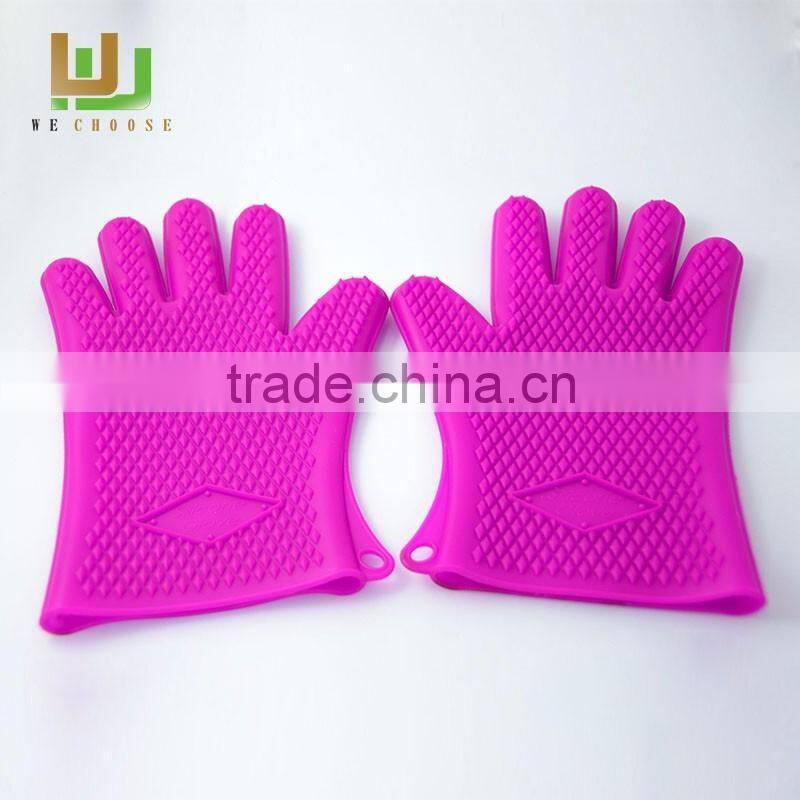 Highly Appreciated silicone heat resistant gloves non-stick bbq silicone gloves