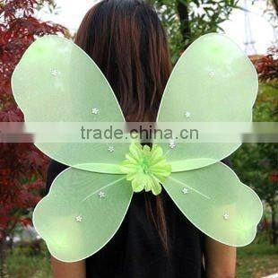 Wholesale Child Costume Accessories Fairy Wings & Halo Butterfly Girls Fairy Halloween Costume Wings , Free Shipping
