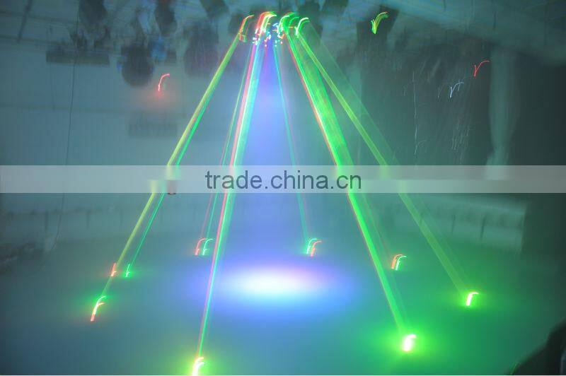 professional 8 claw RG laser moving head with LED dj disco lighting