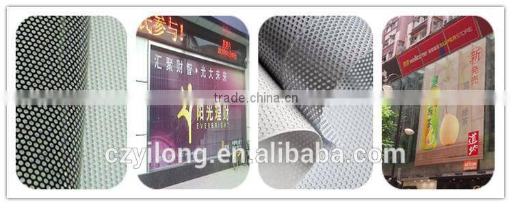 Waterproof window Glass vinyl One Way Vision self-Adehesive, removeble pvc sticker for vehicle advertisements on cars, bus etc.