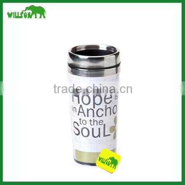 Double wall stainless steel paper mug