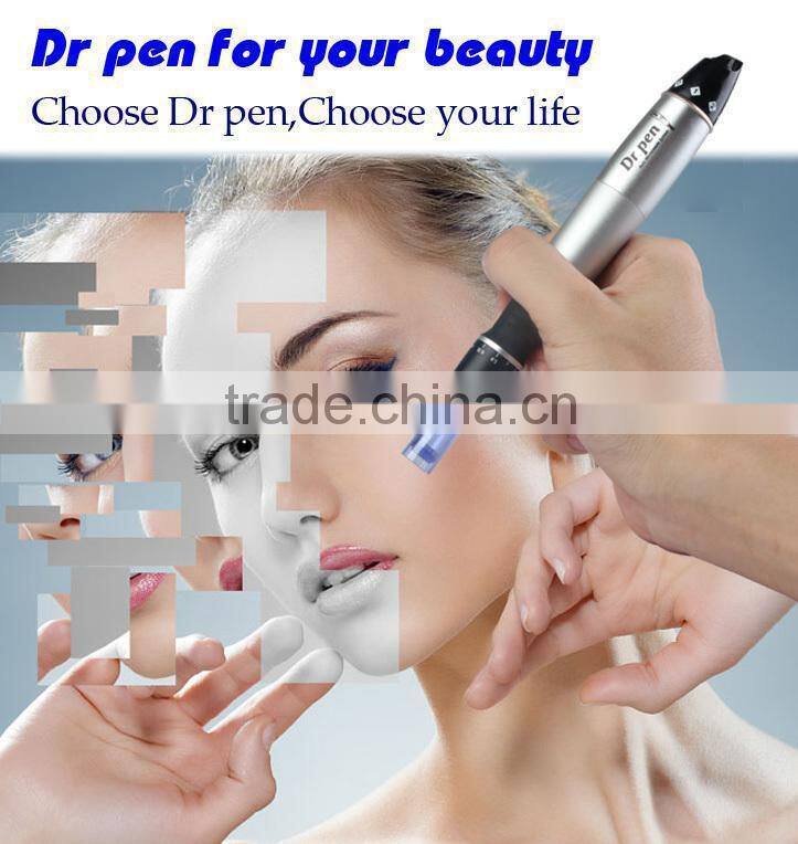 Electric Derma Pen Stamp Auto Micro Needle Roller Anti Aging Skin Therapy Beauty Equipment