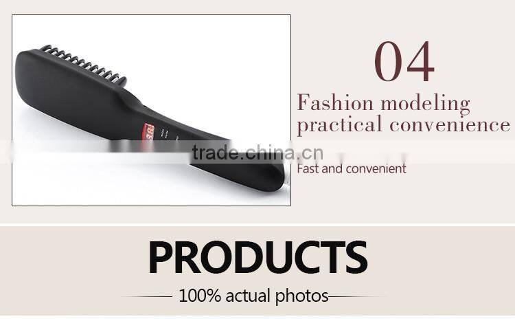 factory wholesale anion LCD electric brush that straightens hair