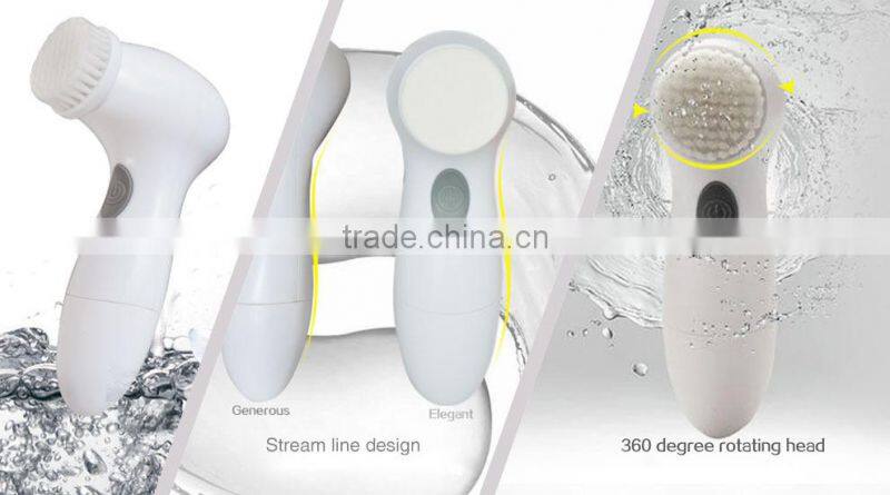 2015 factory CE & RoHS waterproof electric facial brush machiner sonic face massager